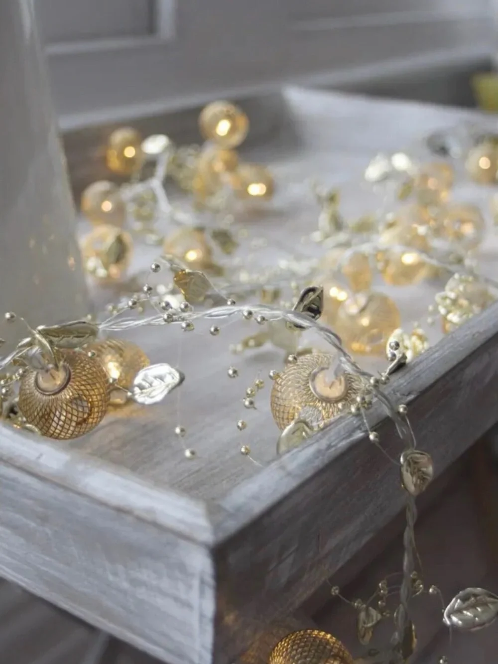 Gold Ball String Lights - LED - 2.6M length